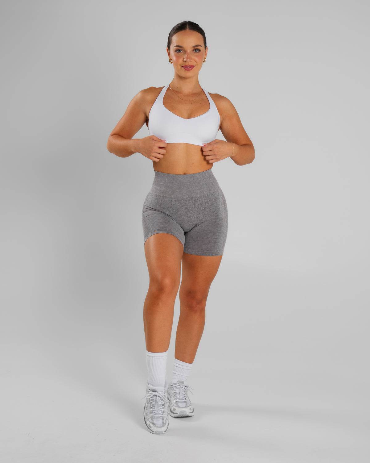 Amplify Ultra-High Rise Short - Heather Grey product media