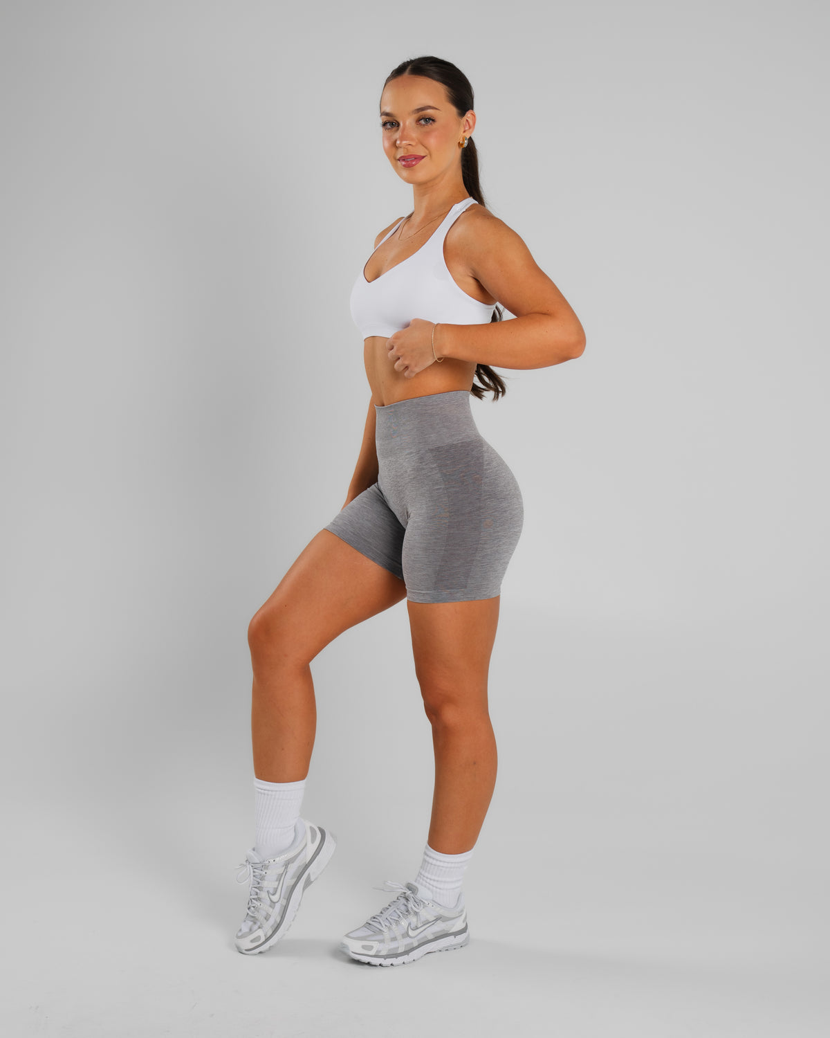 Amplify Ultra-High Rise Short - Heather Grey product media