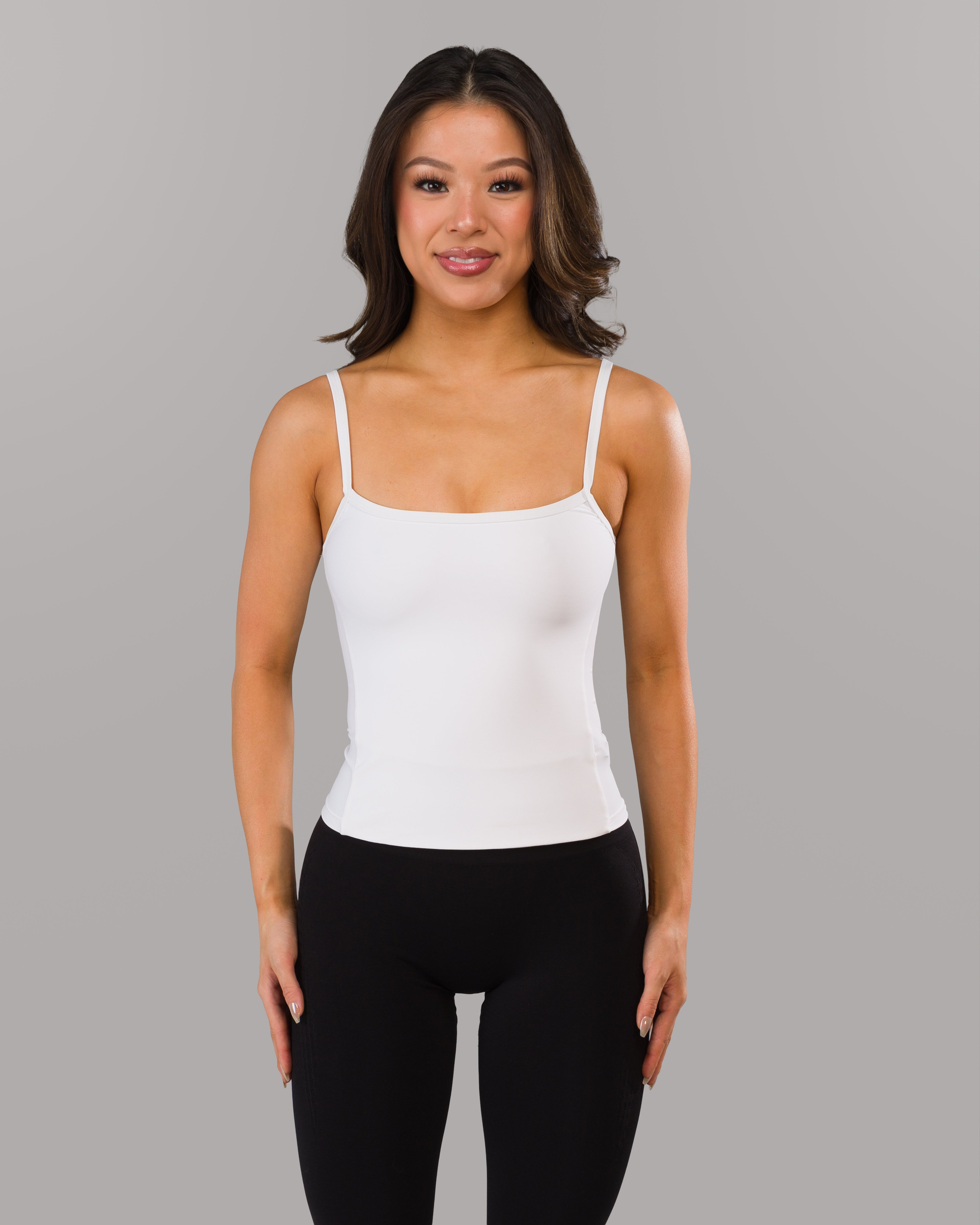 Basics Cami Tank - White | Workout Clothes For Women | Alphalete