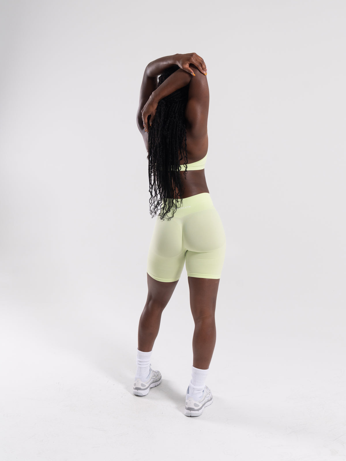 Pump Mid Rise Biker Short - Aqua Blue product media