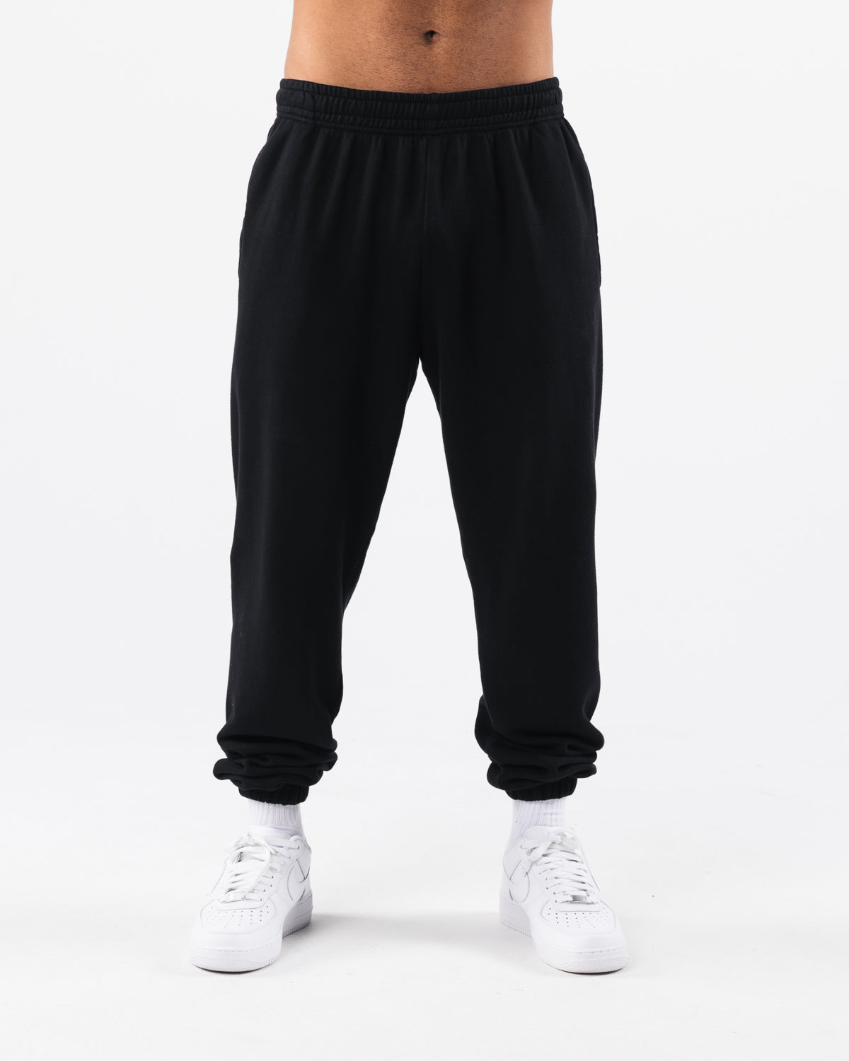 Black athletic joggers best sale