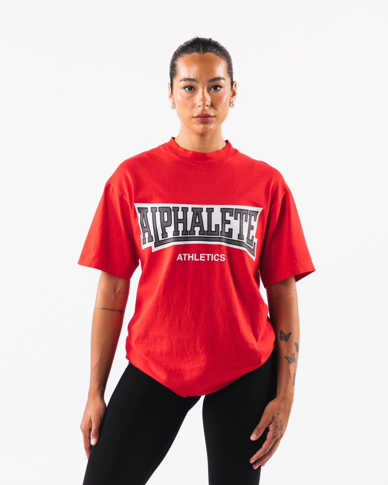 Varsity Tee - Red – Alphalete Athletics UK