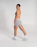 Amplify Ultra-High Rise Short in LT Heather – Alphalete women's shorts, view 8