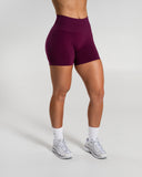 Amplify Mid Rise Short in Mulberry – women's shorts with breathable fabric