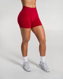 Amplify Mid Rise Short in Scarlet – women's shorts with breathable fabric