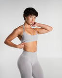 Amplify Minimal Bra in LT Heather – Alphalete women's sports bra