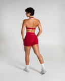 Amplify Mid Rise Short in Scarlet – Alphalete women's shorts, view 8