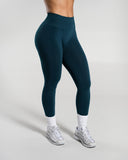 Amplify Mid Rise Legging in Deep Sea – women's legging with breathable fabric