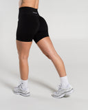 Amplify Ultra-High Rise Short in Black – women's high-rise seamless compression shorts
