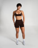 Amplify Mid Rise Short in Cashmere – women's mid-rise seamless compression shorts, view 5