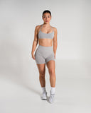 Amplify Ultra-High Rise Short in LT Heather – women's high-rise seamless compression shorts, view 5