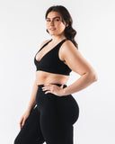 Amplify Deep V Bra - Black