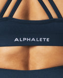 Amplify Deep V Bra - Trusted Blue