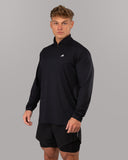 Racer Quarter Zip - Black