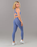 Wrap Mid Rise Legging - Bluebonnet