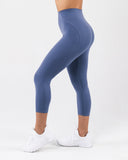 Aura Ultra-High Rise Capri - Dusty Blue