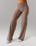 Aura Wide Leg Pant Regular - Mocha