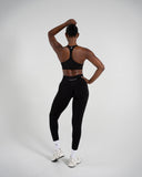 Elevate Bra in Black – women's seamless high-support sports bra, view 4
