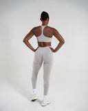 Elevate Bra in LT Heather – women's seamless high-support sports bra, view 4