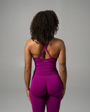 Crossed Push Tank - Dark Fuchsia