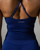 Crossed Push Tank - Indigo