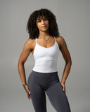 Crossed Push Tank - White