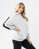 Core Stripe Hoodie - Heather Grey