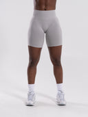 Pump Mid Rise Biker Short - LT Heather
