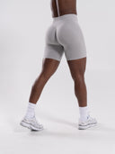 Pump Mid Rise Biker Short - LT Heather