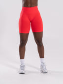 Pump Mid Rise Biker Short - Neon Red