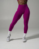 Pump Mid Rise Legging - Dark Fuchsia