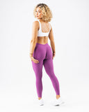 Dip Back Mid Rise Legging - Purple Noir