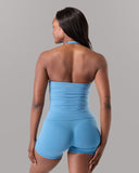 Halter Push Tank - Coastal Blue