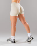Pump Mid Rise Short - Wheat w/ Logo