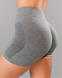 Pump Mid Rise Short - Heather Grey w/ Logo