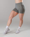 Pump Mid Rise Short - Heather Grey w/ Logo