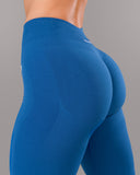 Pump Mid Rise Legging - Palace Blue w/ Logo