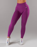 Pump Mid Rise Legging - Acai Berry w/ Logo