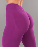 Pump Mid Rise Legging - Acai Berry w/ Logo