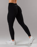 Pump Mid Rise Legging - Black w/ Logo