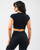 KDM Zip Bra - Black