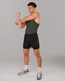 Zero Ribbed Tank 2pk - Signature Green / Signature Navy