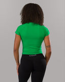 Varsity Baby Tee - Emerald Green