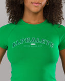 Varsity Baby Tee - Emerald Green