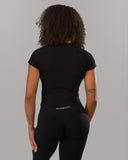 Varsity Baby Tee - Black