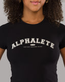 Varsity Baby Tee - Black