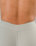 Dip Back Mid Rise Legging - Silver