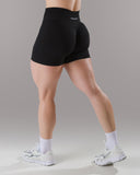 Pump Mid Rise Short - Black w/ Logo