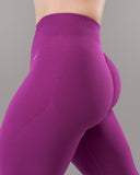Pump Mid Rise Legging - Acai Berry w/ Logo