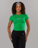 Varsity Baby Tee - Emerald Green